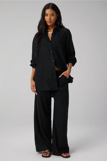 Fabletics Lifestyle Linen Straight Leg Pant