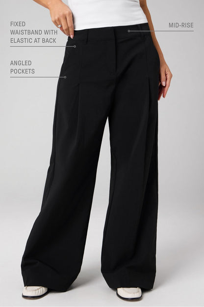 Fabletics Everyday Wide Leg Mid-Rise Trouser