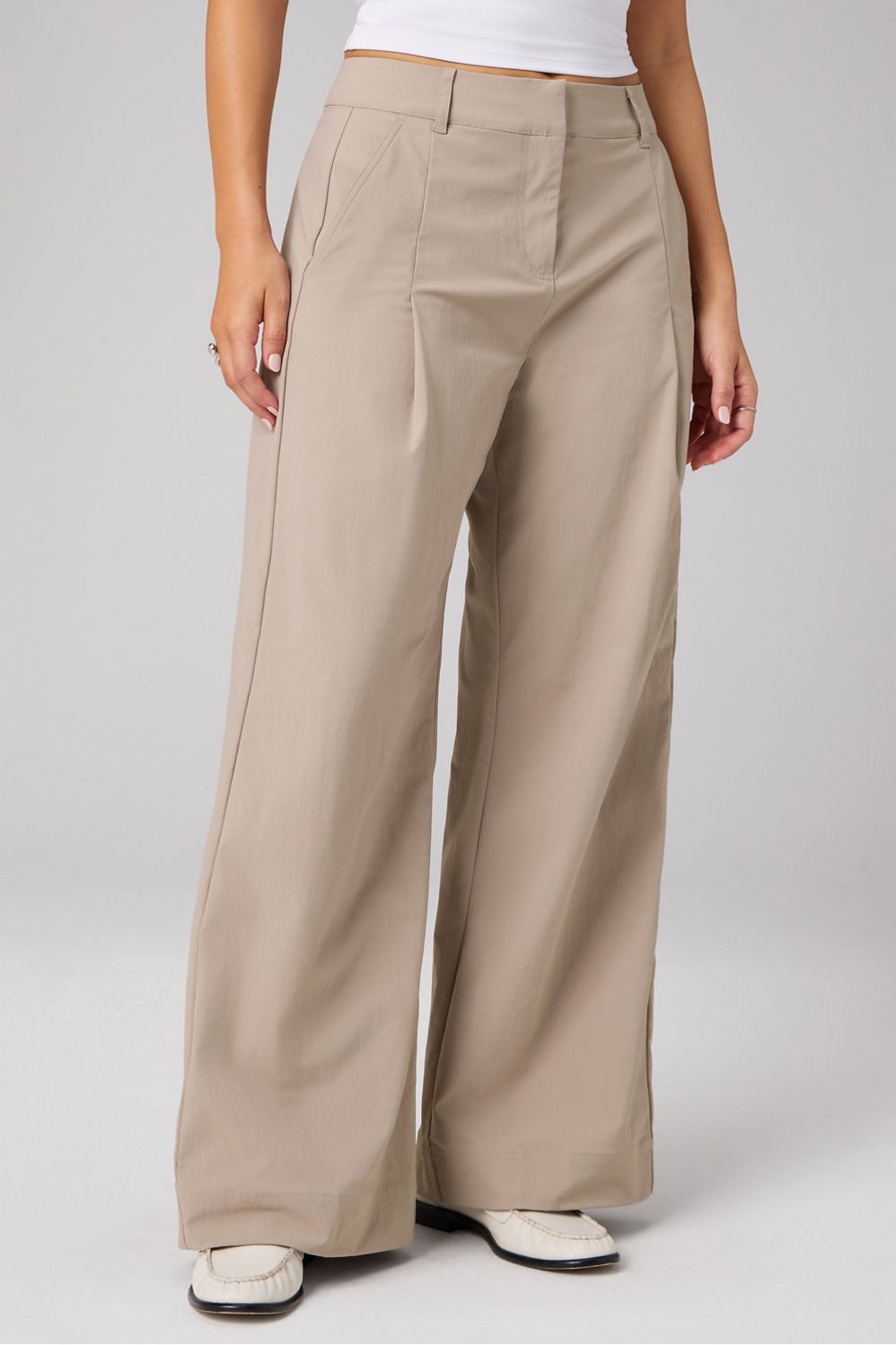 Fabletics Everyday Wide Leg Mid-Rise Trouser