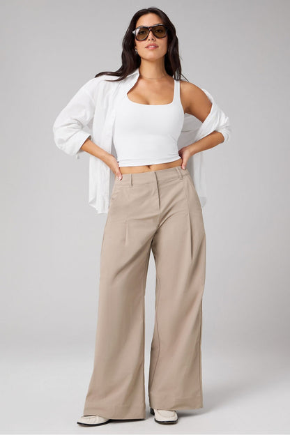 Fabletics Everyday Wide Leg Mid-Rise Trouser