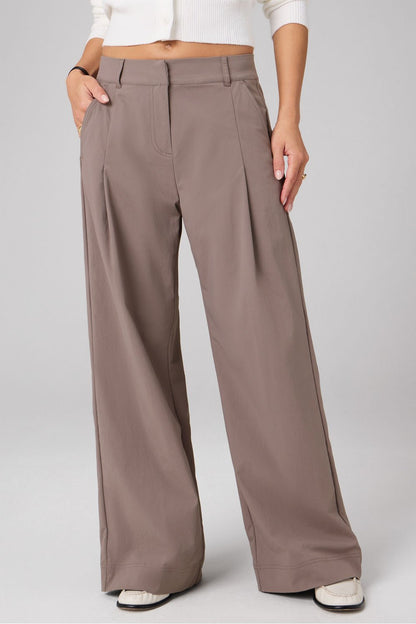 Fabletics Everyday Wide Leg Mid-Rise Trouser