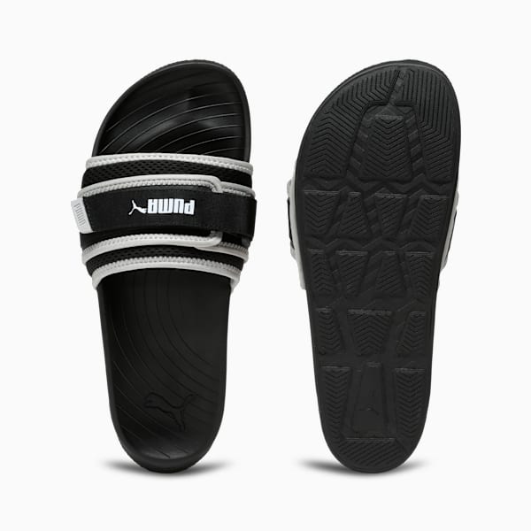Puma Softridepro Leadpuff Slip-On Slides Puma Black-Puma White-Smokey Gray