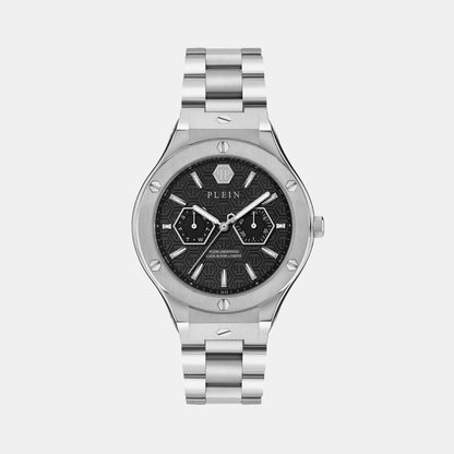 Philipp Plein Men Quartz Black Dial Multi-Function Stainless Steel Watch PW1GA0326