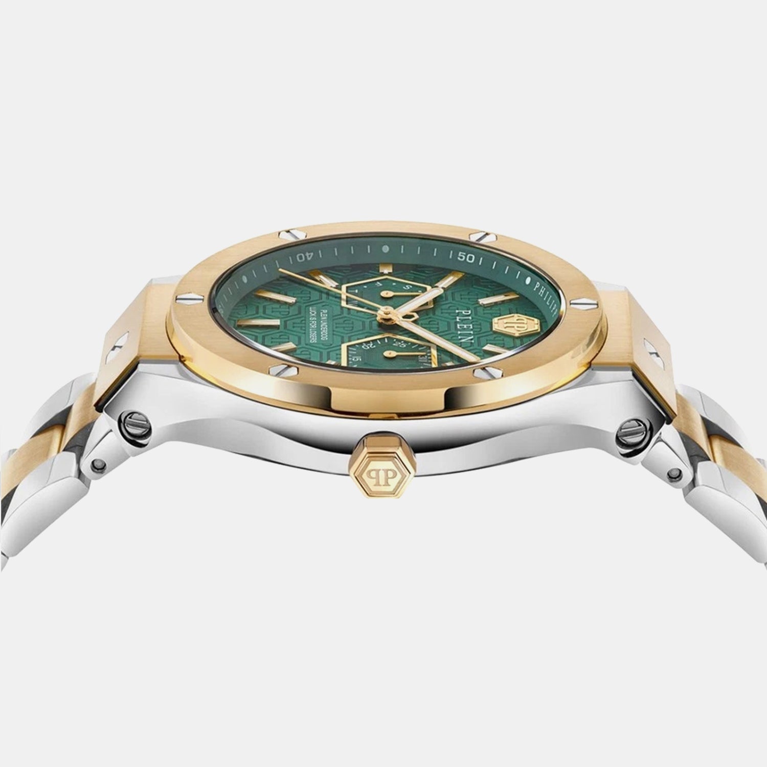 Philipp Plein Men Quartz Green Dial Analog Stainless Steel Watch Pw1Ga0426