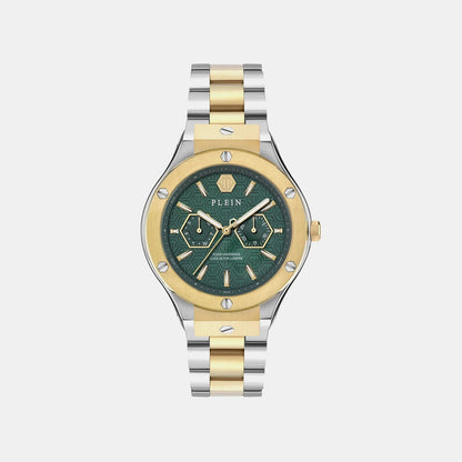 Philipp Plein Men Quartz Green Dial Analog Stainless Steel Watch Pw1Ga0426