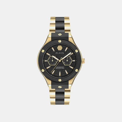 Philipp Plein Men Quartz Black Dial Analog Stainless Steel Watch Pw1Ga0626