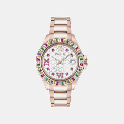 Philipp Plein Lady Empire Unisex Quartz White Dial Analog Stainless Steel Watch Pw2Fa0425