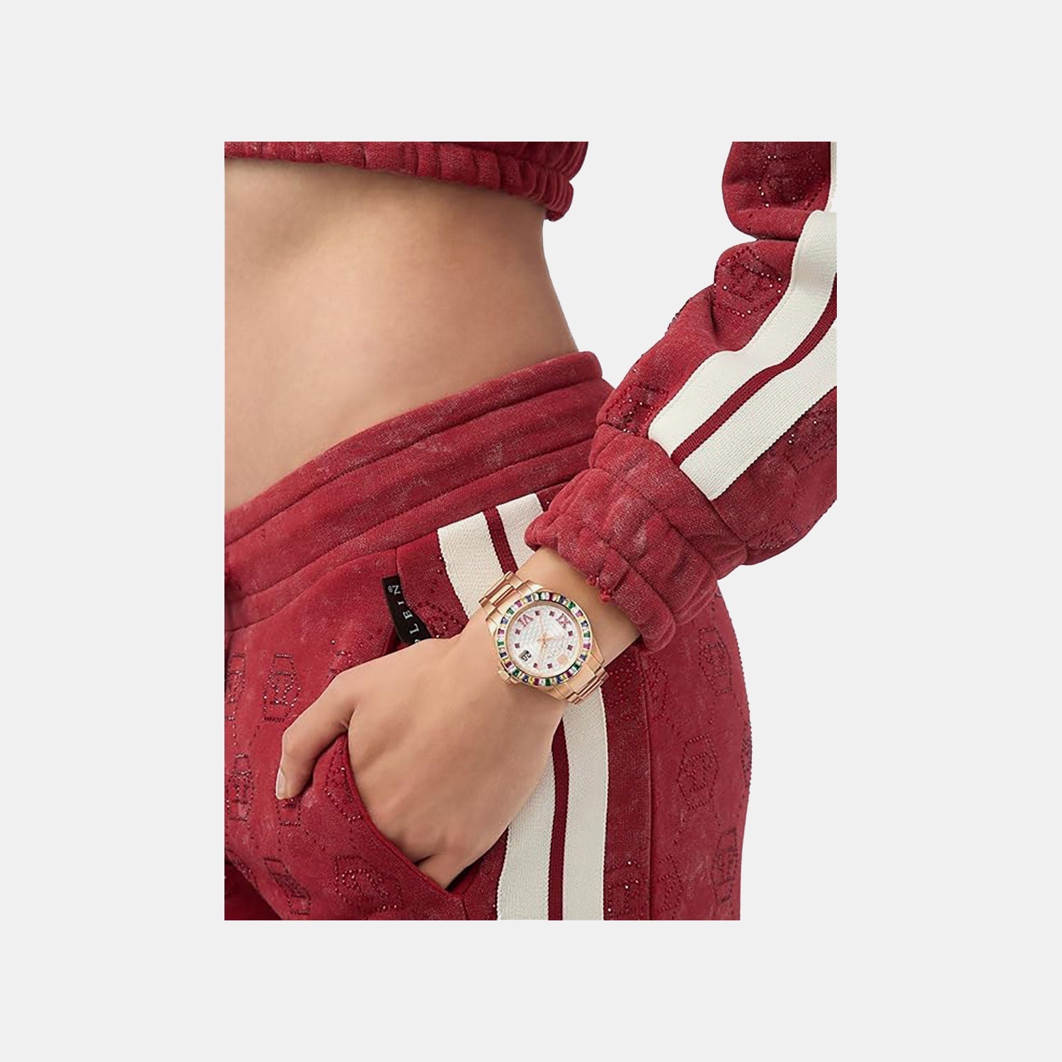 Philipp Plein Lady Empire Unisex Quartz White Dial Analog Stainless Steel Watch Pw2Fa0425