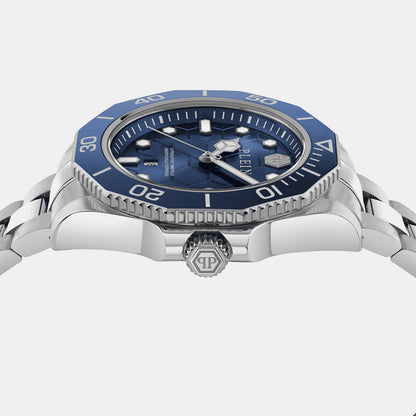Philipp Plein Aquastorm Men Quartz Blue Dial Analog Stainless Steel Watch PW2GA0426