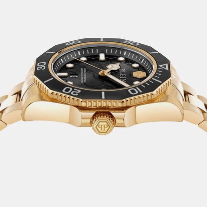 Philipp Plein Aquastorm Men Quartz Black Dial Analog Stainless Steel Watch PW2GA0626