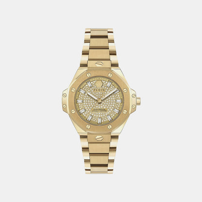 Philipp Plein Plein Royal Prestige Women Quartz Gold Dial Analog Stainless Steel Watch Pw4Fa0525