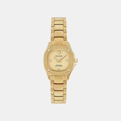 Philipp Plein The $Pectre Lady Mini Women Quartz Gold Dial Analog Stainless Steel Watch Pw5Fa0225