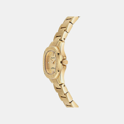 Philipp Plein The $Pectre Lady Mini Women Quartz Gold Dial Analog Stainless Steel Watch Pw5Fa0225