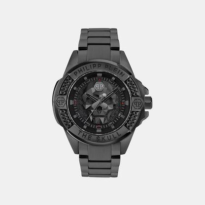 Philipp Plein Men Quartz Black Dial Analog Stainless Steel Watch Pwaaa3025