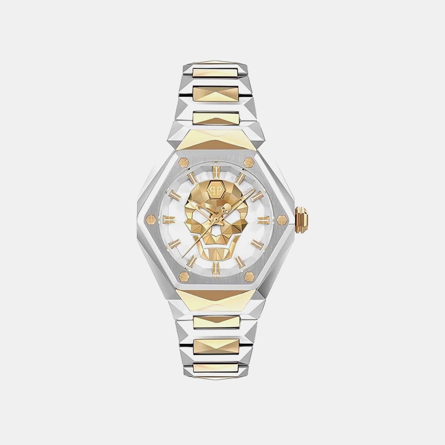 Philipp Plein $Kull Spikes Women Quartz Multicolour Dial Analog Stainless Steel Watch Pwada0424