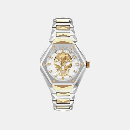 Philipp Plein $Kull Spikes Women Quartz Multicolour Dial Analog Stainless Steel Watch Pwada0424