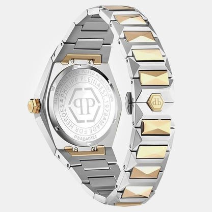 Philipp Plein $Kull Spikes Women Quartz Multicolour Dial Analog Stainless Steel Watch PWADA0424