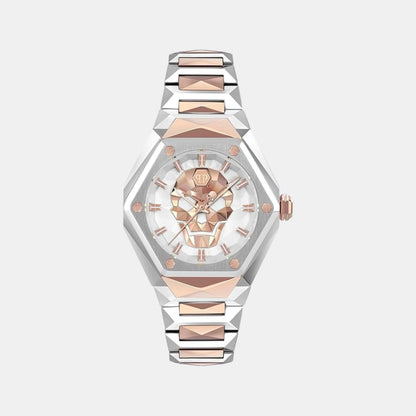 Philipp Plein Women Quartz Pink Dial Analog Stainless Steel Watch Pwada0624