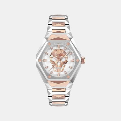 Philipp Plein Women Quartz Pink Dial Analog Stainless Steel Watch Pwada0624