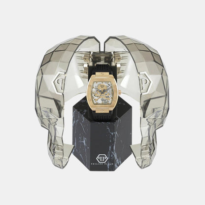 Philipp Plein Men Automatic White Dial Analog Silicone Watch PWBAA0321