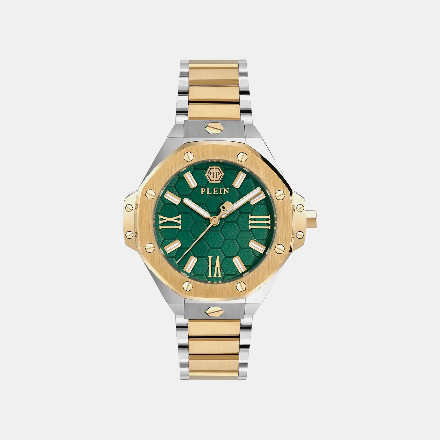 Philipp Plein Bda-Plein Lady Royal 39Mm Women Quartz Green Dial Analog Stainless Steel Watch Pwbda0724