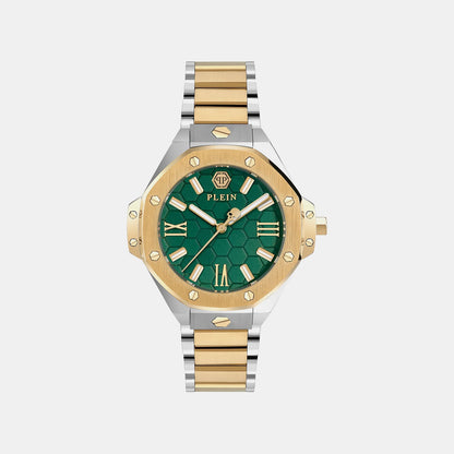 Philipp Plein Bda-Plein Lady Royal 39Mm Women Quartz Green Dial Analog Stainless Steel Watch Pwbda0724