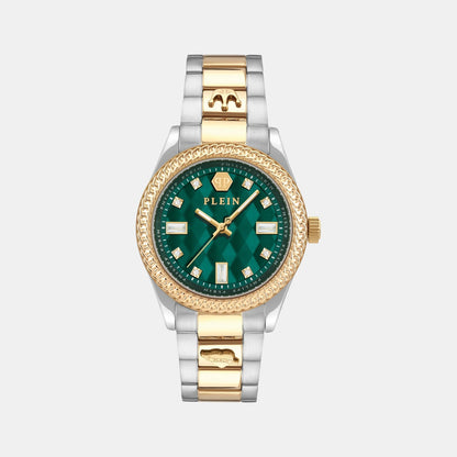 Philipp Plein Women Automatic Green Dial Analog Stainless Steel Watch Pwcda0524