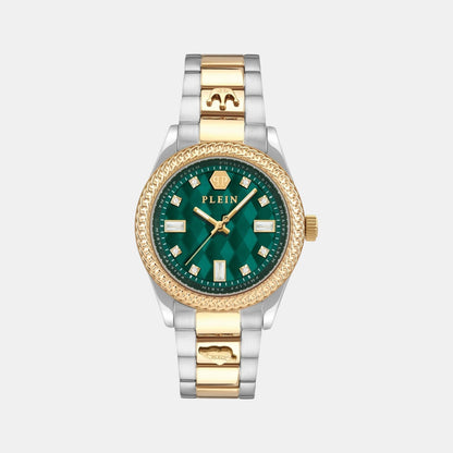 Philipp Plein Women Automatic Green Dial Analog Stainless Steel Watch Pwcda0524