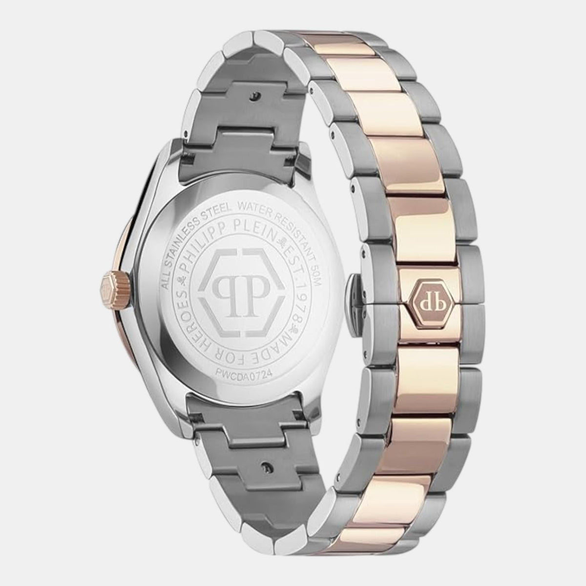 Philipp Plein Women Automatic White Dial Analog Stainless Steel Watch PWCDA0724