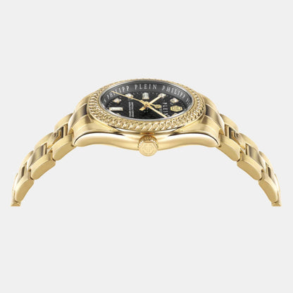 Philipp Plein Queen Women Quartz Black Dial Analog Stainless Steel Watch Pwdaa0621