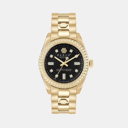 Philipp Plein Queen Women Quartz Black Dial Analog Stainless Steel Watch Pwdaa0621