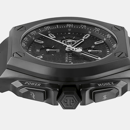 Philipp Plein Hyper $Port Men Quartz Black Dial Chronograph Stainless Steel Watch Pwgaa0821