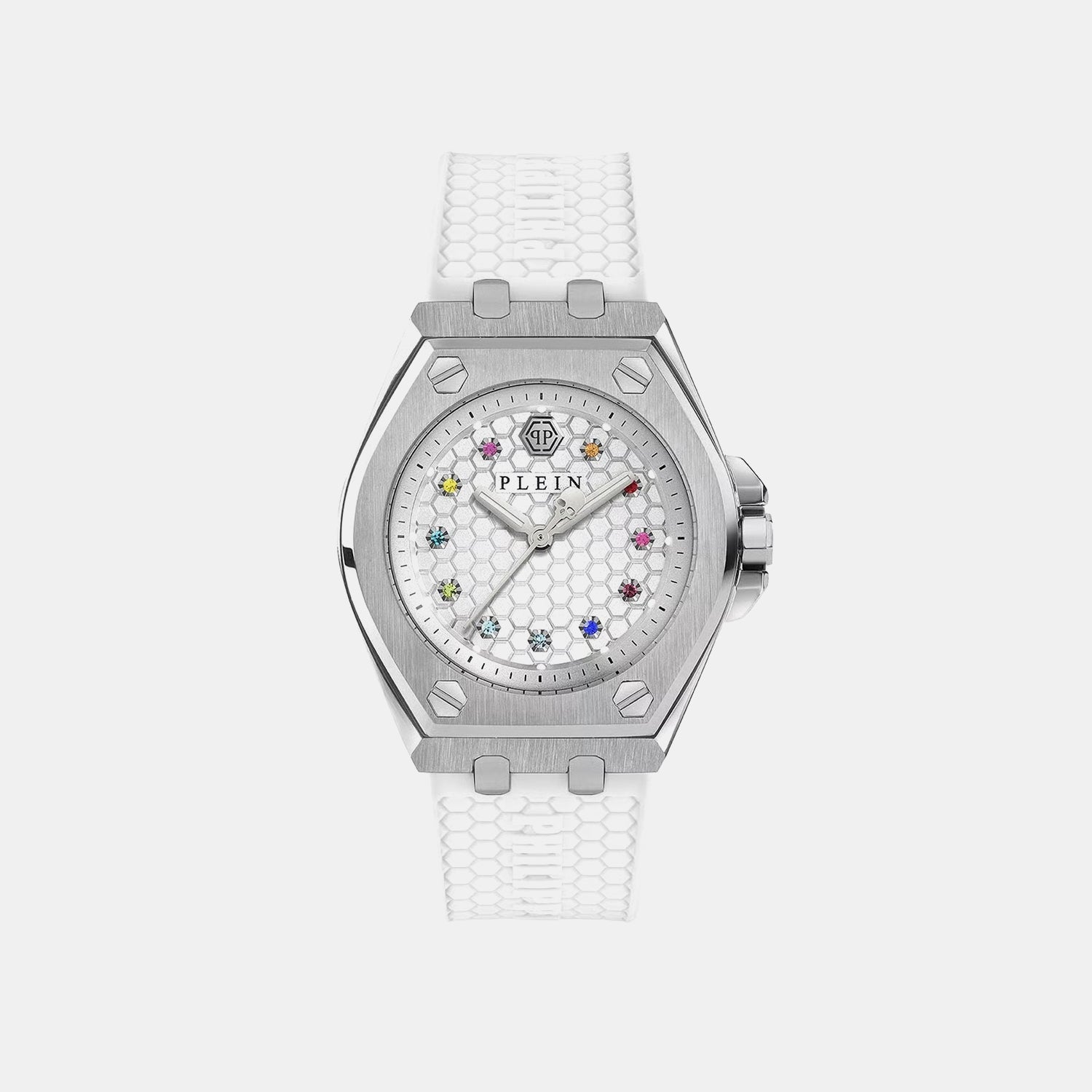 Philipp Plein Women Quartz White Dial Analog Silicone Watch Pwjaa0122