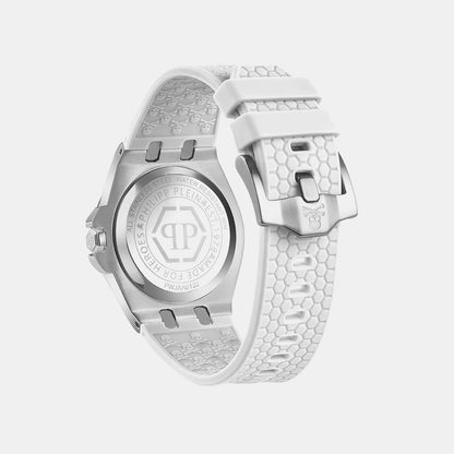 Philipp Plein Women Quartz White Dial Analog Silicone Watch Pwjaa0122