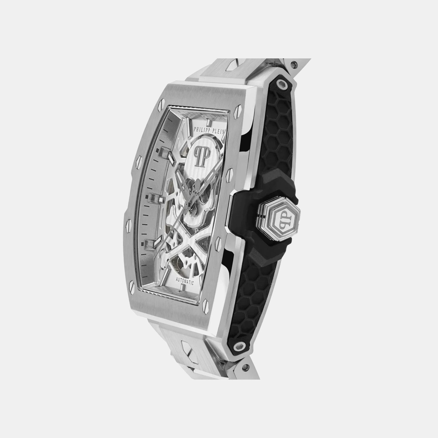 Philipp Plein Jfa-The Skeleton Restyle Men Quartz Silver Dial Analog Stainless Steel Watch Pwjfa0425