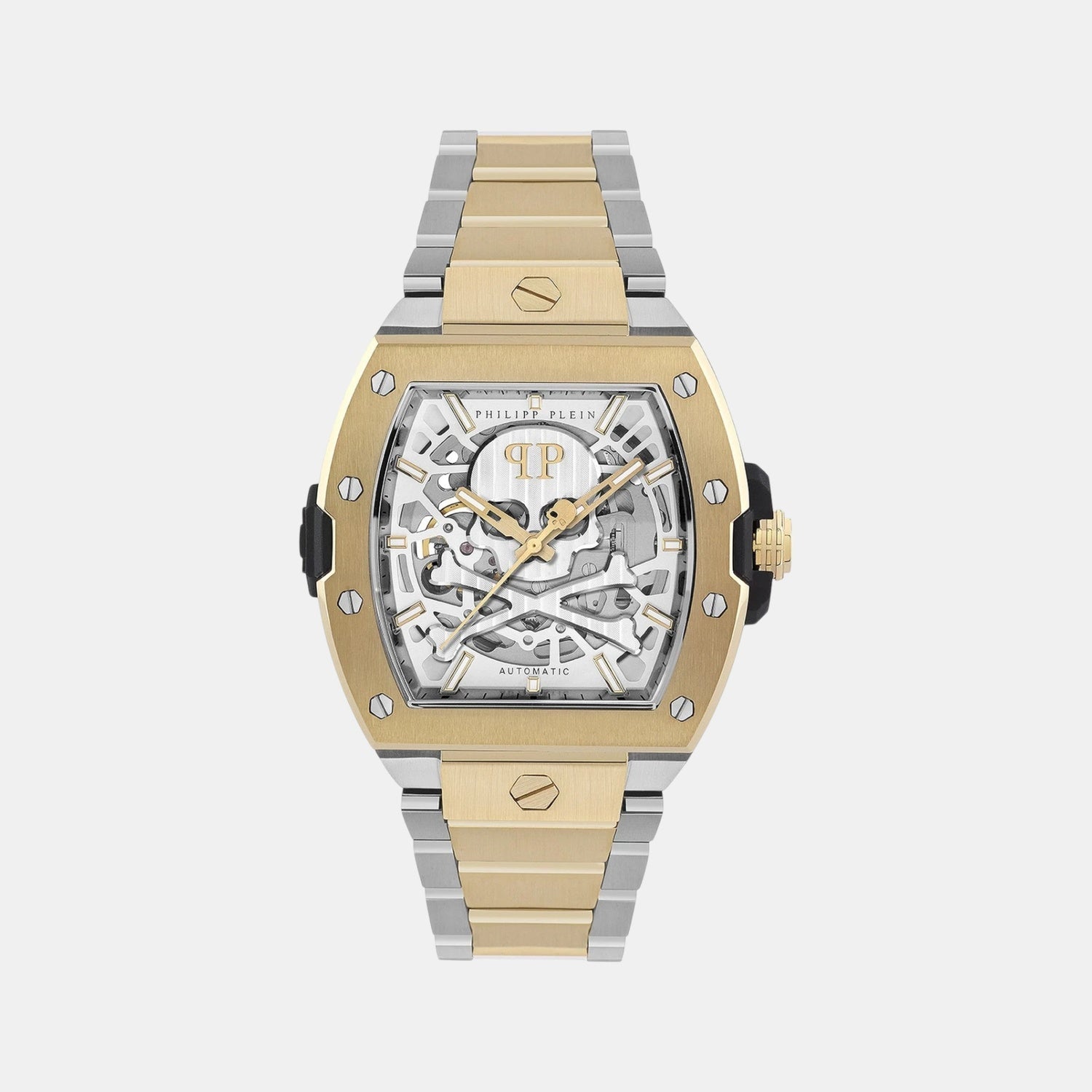 Philipp Plein Men Automatic Silver Dial Analog Stainless Steel Watch Pwjfa0525