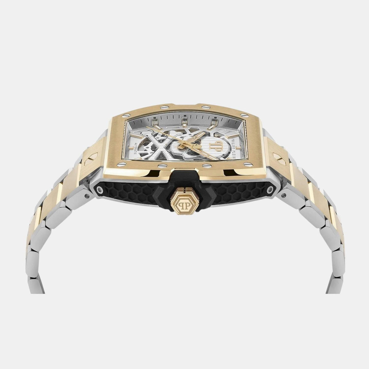 Philipp Plein Men Automatic Silver Dial Analog Stainless Steel Watch PWJFA0525