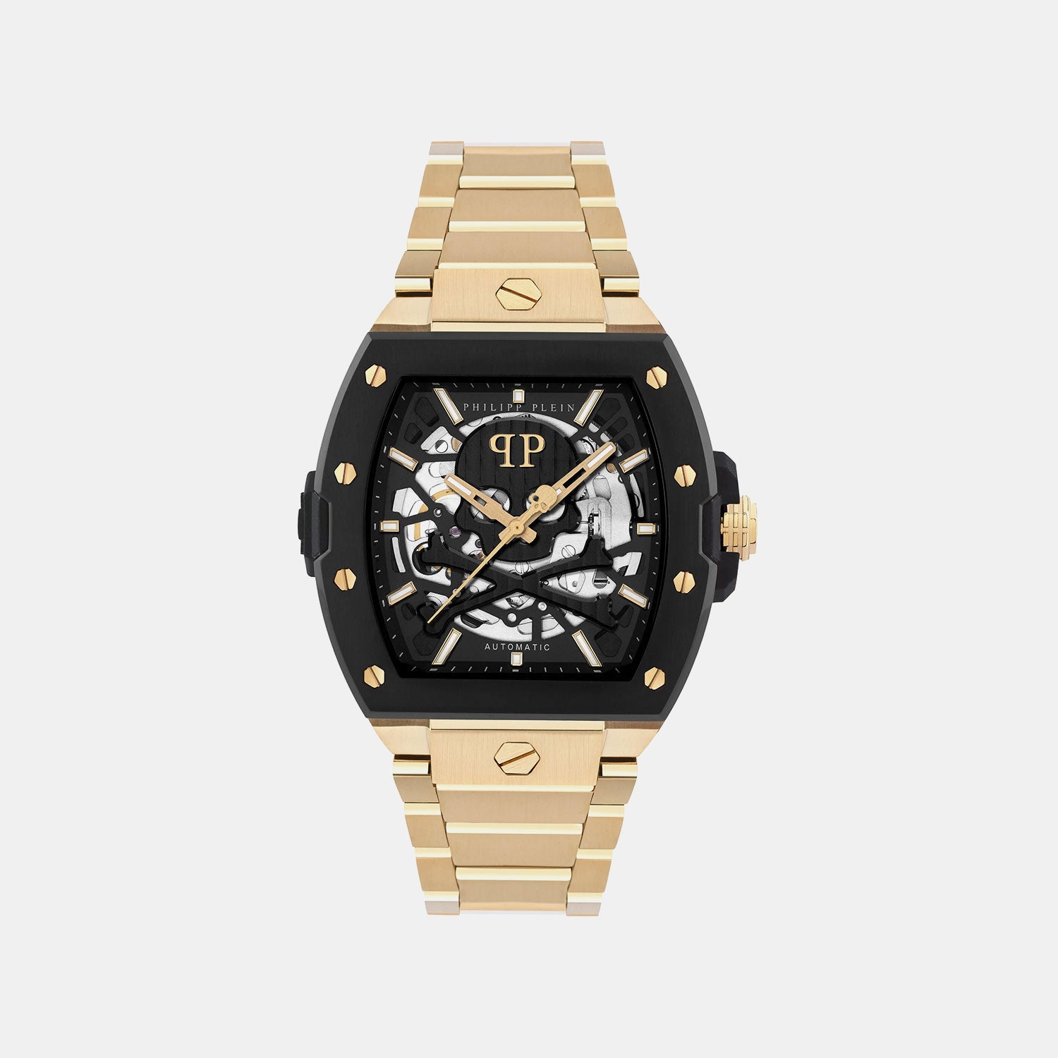 Philipp Plein Men Automatic Black Dial Analog Stainless Steel Watch Pwjfa0625