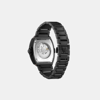 Philipp Plein Men Automatic Black Dial Analog Stainless Steel Watch PWJFA0725