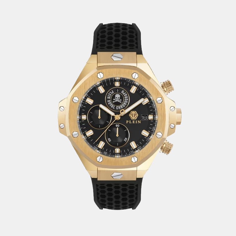 Philipp Plein Newness Men Quartz Silver Dial Chronograph Silicone Watch Pwlfa0325
