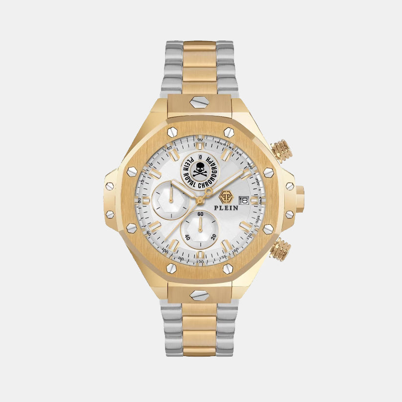 Philipp Plein Newness Men Quartz Silver Dial Chronograph Silicone Watch Pwlfa0525