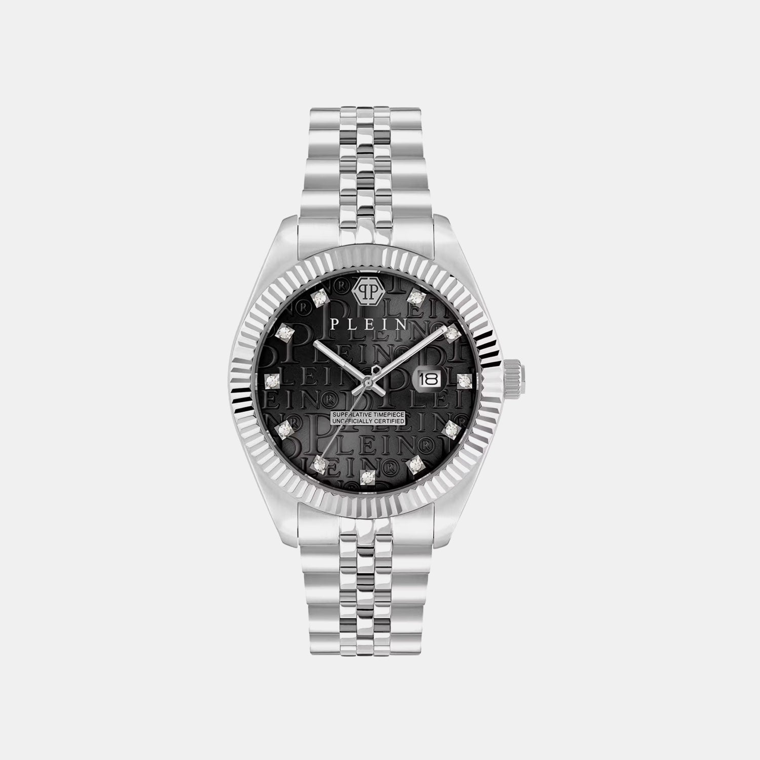 Philipp Plein Mfa-New Date Superlative Men Quartz Black Dial Analog Stainless Steel Watch Pwmfa0125