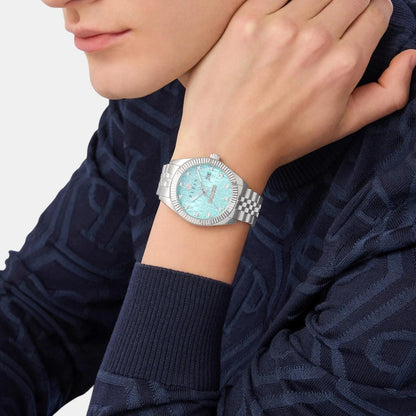 Philipp Plein Men Quartz Blue Dial Analog Stainless Steel Watch PWMFA0225