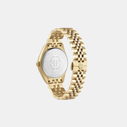 Philipp Plein Men Quartz Gold Dial Analog Stainless Steel Watch PWMFA0525