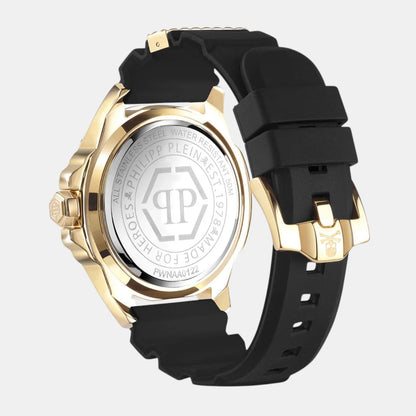 Philipp Plein Unisex Quartz Black Dial Analog Silicone Watch PWNAA0122