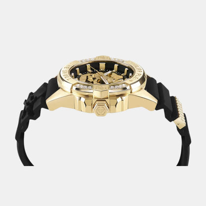 Philipp Plein Unisex Quartz Black Dial Analog Silicone Watch PWNAA0122