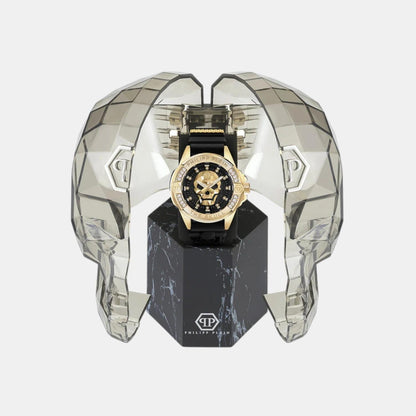 Philipp Plein Unisex Quartz Black Dial Analog Silicone Watch PWNAA0122