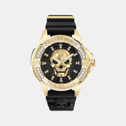Philipp Plein Unisex Quartz Black Dial Analog Silicone Watch Pwnaa0122