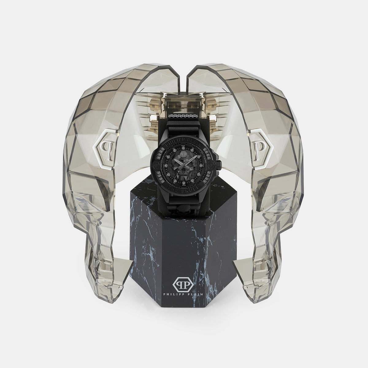 Philipp Plein Unisex Quartz Black Dial Analog Silicone Watch PWNAA0322