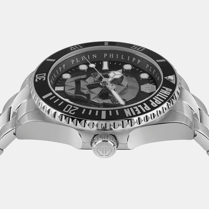 Philipp Plein Men Quartz Black Dial Analog Stainless Steel Watch Pwoaa0522